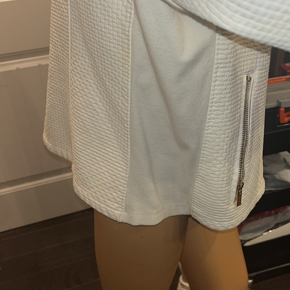 CALVIN KLEIN WHITE LEATHER JACKET SZ XL - Picture 5 of 14